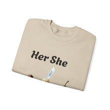 Load image into Gallery viewer, 3 Her She Chocolate Kisses Crewneck Sweatshirt - Perfect for Sweethearts