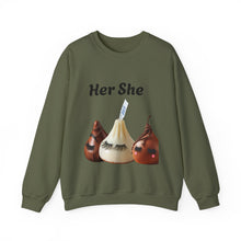 Load image into Gallery viewer, 3 Her She Chocolate Kisses Crewneck Sweatshirt - Perfect for Sweethearts
